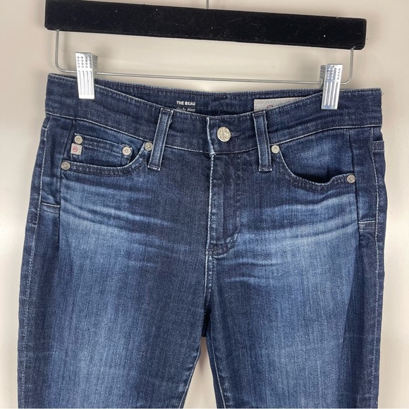 AG Jeans The Beau Slouchy Skinny Jeans Dark Wash Faded Women's Size 25R - Picture 3 of 10